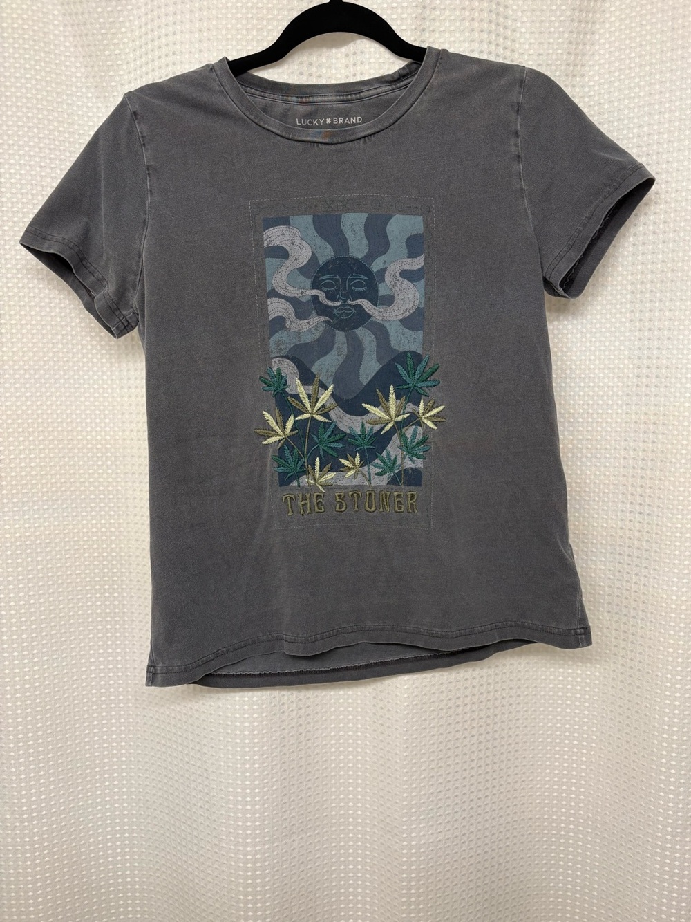 Lucky Brand The Stoner Tarot Embroidered Graphic Tee Small